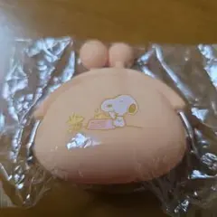 スヌーピー ガチャガチャ カプセルトイ シリコンミニがま口 パステルオレンジ