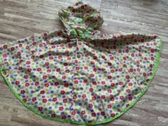 花柄 ベビーレインコート フード付き　ポンチョ　80〜95cm