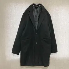 美品★MODISH GAZE チェスターコート L 黒 男女兼用 裏地付