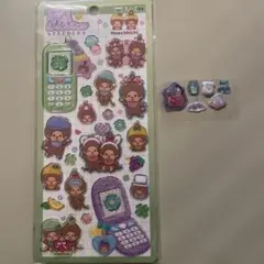 平成はっぴーフォン　stickers モンチッチ　おまけシール付き