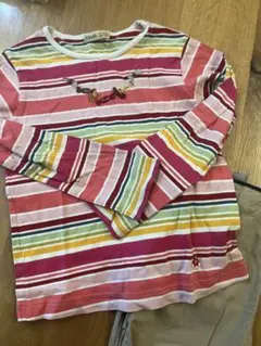 ファミリア　カラフルストライプ長袖カットソー
