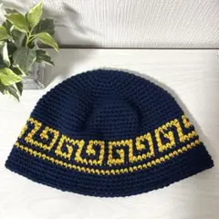 437クラシックハット☆クラッシャーハット☆バケットハット☆手編みニット帽