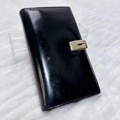 HERMES エルメス 三つ折り長財布 ブラック □G刻 シルバー金具 べアン