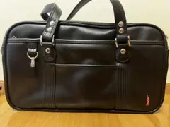 EAST BOY スクールバッグ レザー ブラック 刺繍ロゴ