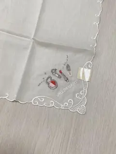 JILLSTUART 刺繍ハンカチ 白 キラキラ ラインストーンのサムネイル