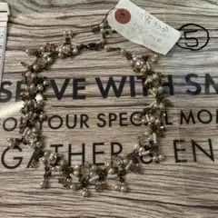 ビンテージ風パールビーズネックレス