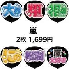 【匿名配送】嵐 箱推し ぷっくりファンサうちわ文字 2枚セット 38