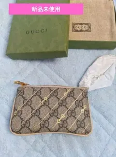 GUCCI 新品未使用GGパターン コインケース　限定　箱と巾着とカード付