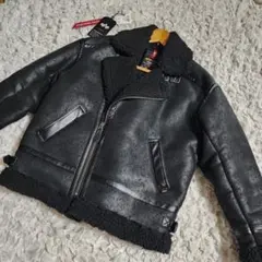 最終値下げアルファインダストリーズ B-3 フェイクムートンライダースジャケット