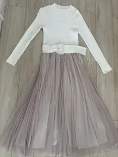 Andal Couture ニットワンピース ベルト付き