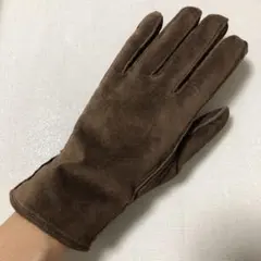 スエード　レザー手袋　革手袋　レディース　内側カシミヤ　ブラウン