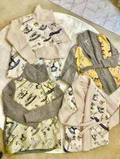 メル最終お値下げ！！！エルメス新品未使用★シルク長袖カーディガン HERMES エルメス カーディガン シルク ベージュ レディース