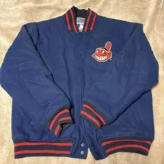 MLB 米国製　インディアンス　スタジャン　ネイビー　刺繍 楽天市場】mlb ジャケット インディアンスの通販
