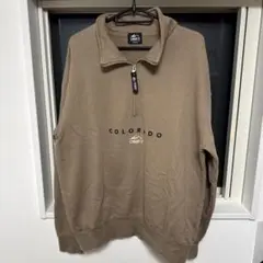 CAMP7 ハーフジップ スウェット ベージュ Mサイズのサムネイル