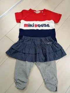 90 ミキハウス Tシャツ スカートレギンス付き