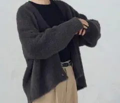 コムサイズム 春秋もの ふわふわ シャギーカーディガン