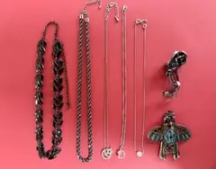 ヴィンテージ ターコイズペンダント ネックレス ブローチ アクセサリーセット