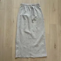 ZARA グレー スリット入り スウェットロングスカート S