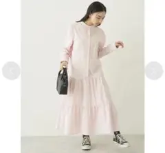 アースミュージックアンドエコロジー　ティアードシャツワンピース