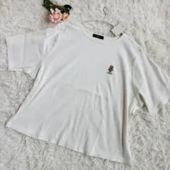 【8L】SMILELAND Tシャツ テディ刺繍リブ（A146）