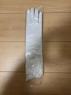 ホワイト サテン ウェディンググローブ