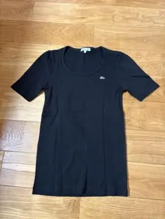 未使用品LACOSTE 半袖 Tシャツ ブラック サイズ38のサムネイル