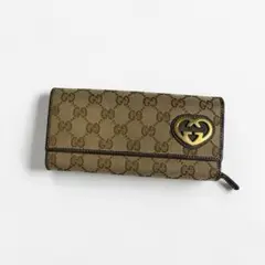 GUCCI GGキャンバス 長財布 ラブリーハート