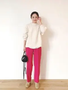 美品 SHENERY センターステッチドロストパンツ