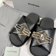 BALENCIAGA SUNSET FLAT BB CALFSKIN MULE - メルカリ