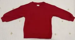 無地 赤 トレーナー スエット 綿 100