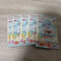 フリューくじ　初音ミク　G賞　クリアカード　5個