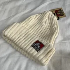 新品★BENDAVIS綿100%ニットキャップ帽子オフホワイトのサムネイル