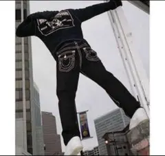 即発送 True Religion 風 白ステッチ デニム