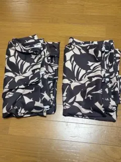100cm×178cm ボタニカル柄 ドレープカーテン 2枚組