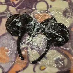 ディズニーランド　カチューシャ　ツイード　　黒　ブラック