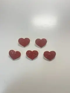 ハート ラインストーン ブローチ 5個セット