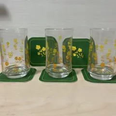 昭和レトロ 花柄グラス