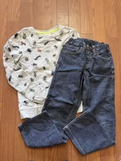 NATHALIE LETE x H&M スウェットシャツとデニムパンツセット