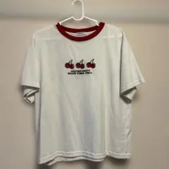 VEHEMENT チェリー刺繍 Tシャツ Lサイズ