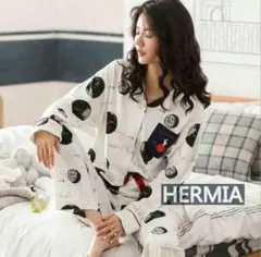 シャツパジャマ パジャマ 上下セット ルームウェア 部屋着 女性 可愛いL