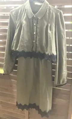 平成レトロ　レース付きワンピース　フェアリーグランジ　森ガール y2k