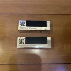 【新品】廃盤 資生堂 28℃ ウォータープルーフ アイライナー 2本セット 黒のサムネイル