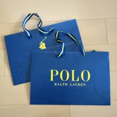 Polo Ralph Lauren ショップ袋 ネイビー　同サイズ２枚セット