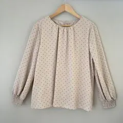 NATURAL BEAUTY BASIC [洗える]ドットブラウス