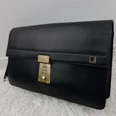 dunhill レザー ビジネス ブリーフケース ゴールド金具 ダイヤルロック 直営店セール】Dunhill レザー ブリーフケース ハムステッド (Dunhill