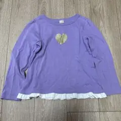petit main 紫色 長袖カットソー