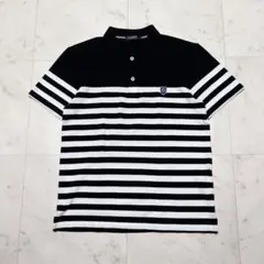 BLACKLABELCRESTBRIDGEポロシャツ ボーダーブラックホワイトのサムネイル