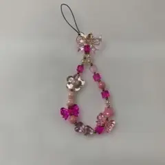 ビーズストラップ　ハンドメイド