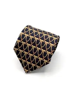 良品✨ アクアスキュータム ネクタイ シルク ネイビー 1681