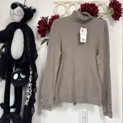 新品 タグ付き SHOO・LA・RUE ♡タートルネック リブニット LL